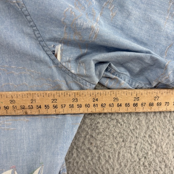 Reyn Spooner Vintage Sailboat Print Button-Up Shirt Men’s M Classic Fit Nautical - Picture 5 of 15